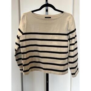 J Crew Mariner Cloth Boatneck Striped Cotton M